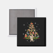 Sloths Christmas Tree Lights Fun Sloths Xmas Gesch Magnet (Vorderseite/Rückseite)