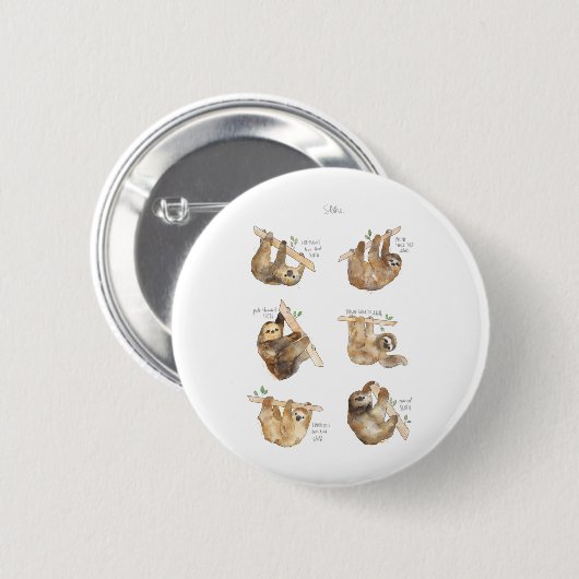 Sloths Classic Button (Vorne & Hinten)