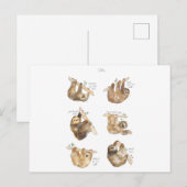 Sloths Classic Feiertagspostkarte (Vorne/Hinten)