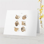 Sloths Classic Karte (Gelbe Blume)