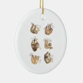 Sloths Classic Keramik Ornament (Rechts)