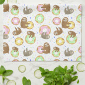 Sloths & Donuts Geschirrtuch (Gefaltet)
