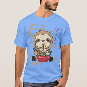 Sloths Eat Foods Ramen Kawaii Sloth2826 T-Shirt