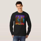 Sloths Playing Poker Cards Gambling I Love Sloths  T-Shirt (Vorne ganz)