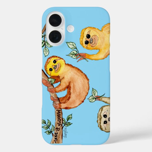 Sloths Say Slow Down Case-Mate iPhone Hülle (Rückseite)