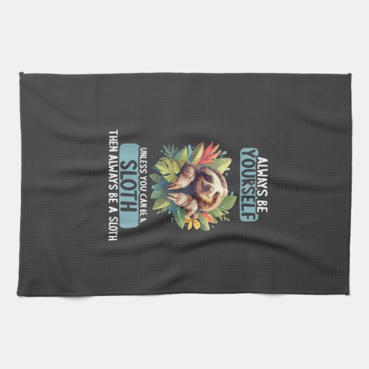 Sloths Sloth T-Shirt Geschirrtuch (Horizontal)