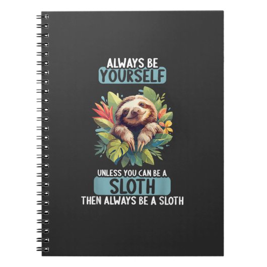 Sloths Sloth T-Shirt Notizblock (Vorderseite)