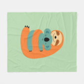 Sloth's Snuggle Fleecedecke (Vorderseite (Horizontal))