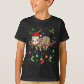 Sloths Xmas Lighting Reindeer Santa Hat Sloth Chri T-Shirt (Vorderseite)