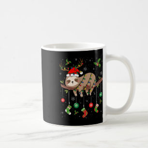 Sloths Xmas Lighting Rentier Weihnachtsmannmütze S Kaffeetasse