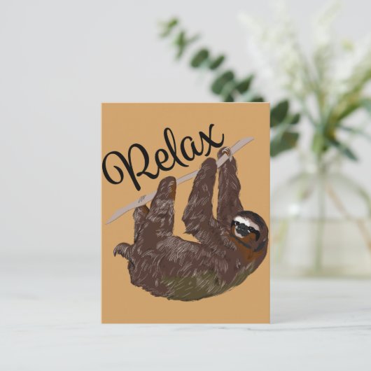 Slothsays Postkarte (Stehend Vorderseite)