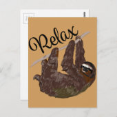 Slothsays Postkarte (Vorne/Hinten)