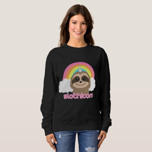 Slothunicorn-niedliche Sweatshirt (Vorne ganz)