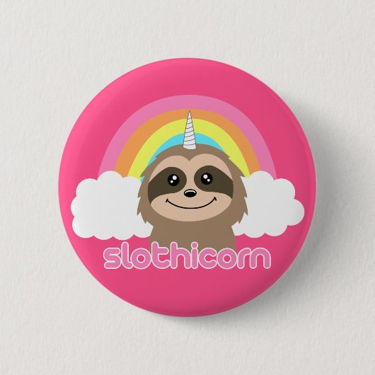 SlothUnicorn Slothicorn Abzeichen-Knopf-Button Button (Vorderseite)