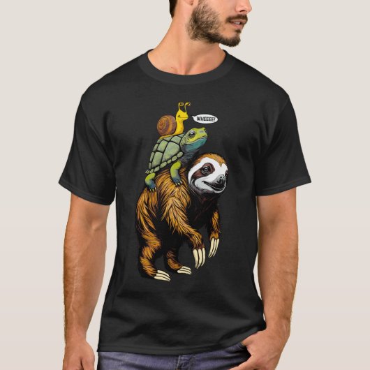 Slothurtle Snail Piggyback Slow Animal Speed Race  T-Shirt (Vorderseite)