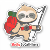 Slothy SoCal Hikers Aufkleber (Vorderseite)