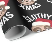 Slothy WeihnachtsTrägheits-WeihnachtsPackpapier Geschenkpapier (Rolleneckpunkt)