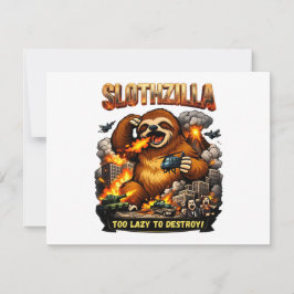 Slothzilla Zu faul zum Zerstören, Lustiges Kaiju-M Mitteilungskarte