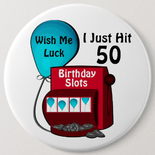 Slotmaschine 50. Geburtstag Button