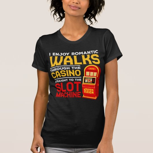 Slotmaschine Player Funny Casino Spaß T-Shirt (Vorderseite)