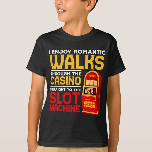 Slotmaschine Player Funny Casino Spaß T-Shirt (Vorderseite)