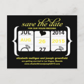 Slotmaschine Save the Date - Hochfahren Ankündigungspostkarte (Vorderseite)