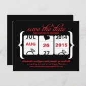 Slotmaschine Save the Date - Hochfahren Ankündigungspostkarte (Vorne/Hinten)