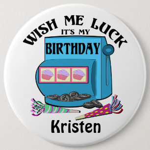 Slotmaschine zum Geburtstag Button