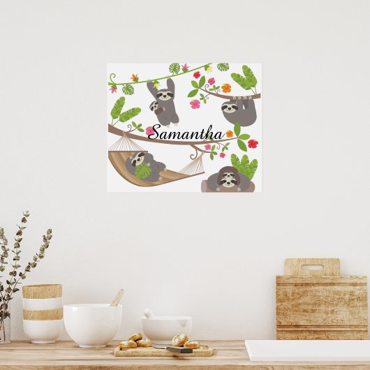 Slots Personalisiert Name Poster (Küche)