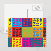 Slots Pop Art Postkarte (Vorne/Hinten)
