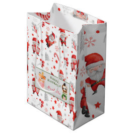 Slots und Fuchs Anpassen von Text und Namen Mittlere Geschenktüte