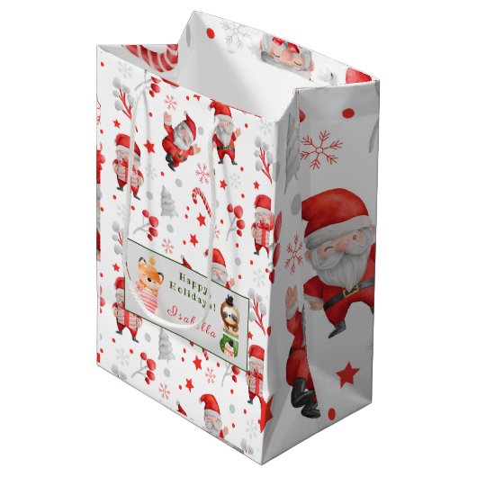 Slots und Fuchs Anpassen von Text und Namen Mittlere Geschenktüte (Vorderseite Schrägansicht)