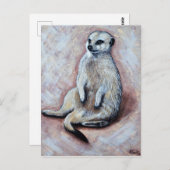 Slouchy Meerkat Painting Postkarte (Vorne/Hinten)