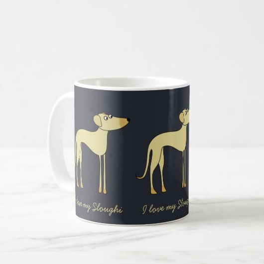 Sloughi Dog Kaffeetasse (Vorderseite Links)