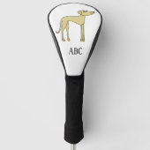 Sloughi Dog Monogram Golf Headcover (Vorderseite)