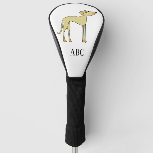 Sloughi Dog Monogram Golf Headcover (Vorderseite)