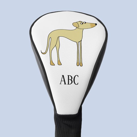 Sloughi Dog Monogram Golf Headcover