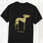 Sloughi Dog T-Shirt<br><div class="desc">Ein niedlicher Sloughi oder arabischer Greyhound Hund. Anpassen, indem Sie den Namen ändern oder einen eigenen Text, eine Phrase oder ein eigenes Sprichwort hinzufügen.</div>