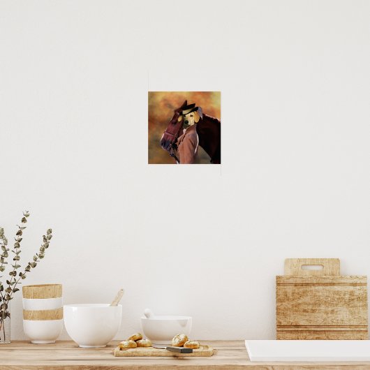 Sloughi Hunter Lady Canvas Print Poster (Küche)