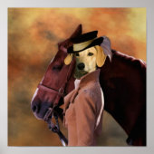 Sloughi Hunter Lady Canvas Print Poster (Vorne)