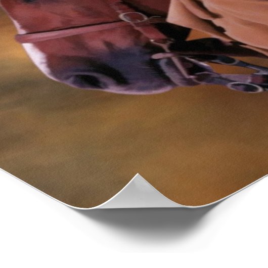 Sloughi Hunter Lady Canvas Print Poster (Ecke)