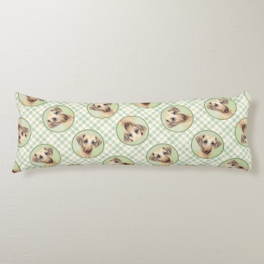 Sloughi Malerei Golden Sand Niedliche Original Hun Seitenschläferkissen (Vorderseite)