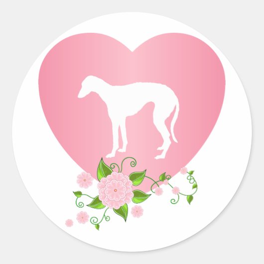 Sloughi Runder Aufkleber (Vorderseite)