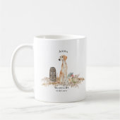 Sloughi Watercolor Dog | Monogramm Kaffeetasse (Links)