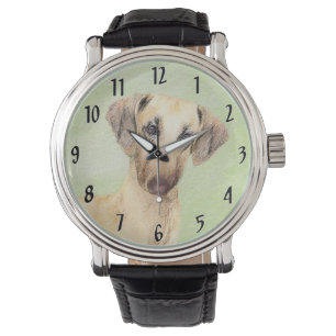 Sloughis-Malerei - Niedliche Original Hunde-Kunst Armbanduhr