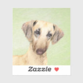 Sloughis-Malerei - Niedliche Original Hunde-Kunst Aufkleber (Blatt)