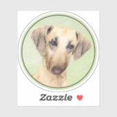 Sloughis-Malerei - Niedliche Original Hunde-Kunst Aufkleber (Blatt)