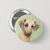 Sloughis-Malerei - Niedliche Original Hunde-Kunst Button (Vorne & Hinten)