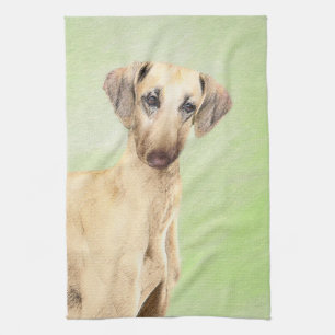 Sloughis-Malerei - Niedliche Original Hunde-Kunst Geschirrtuch