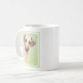 Sloughis-Malerei - Niedliche Original Hunde-Kunst Kaffeetasse (Vorderseite Links)